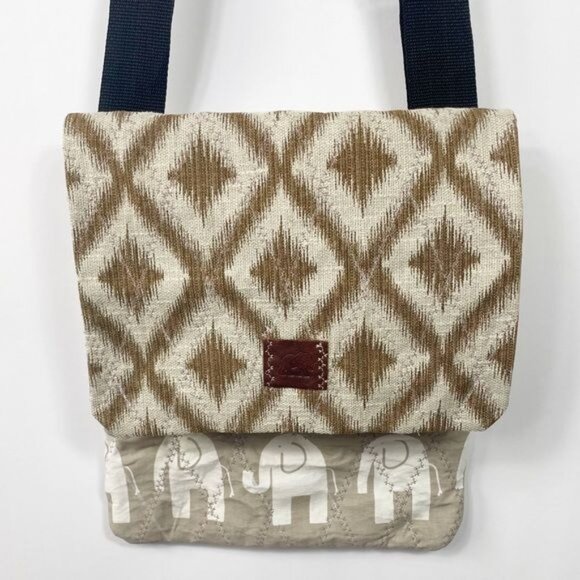 Aerryel & Perymon Unique Elephant Print Messenger Satchel Bag Adjustable Strap - Picture 4 of 10